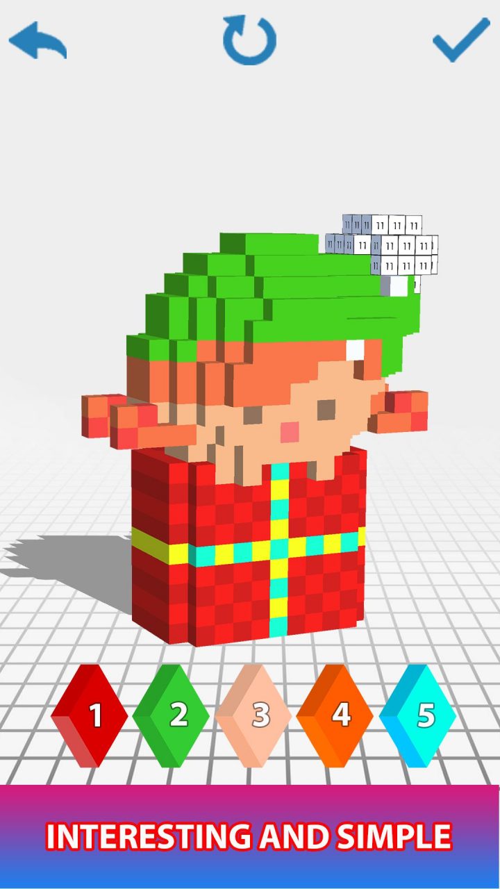 Android Için Christmas 3D Color By Number – Voxel, Pixel Art serapportantà Pixel Art De Noël