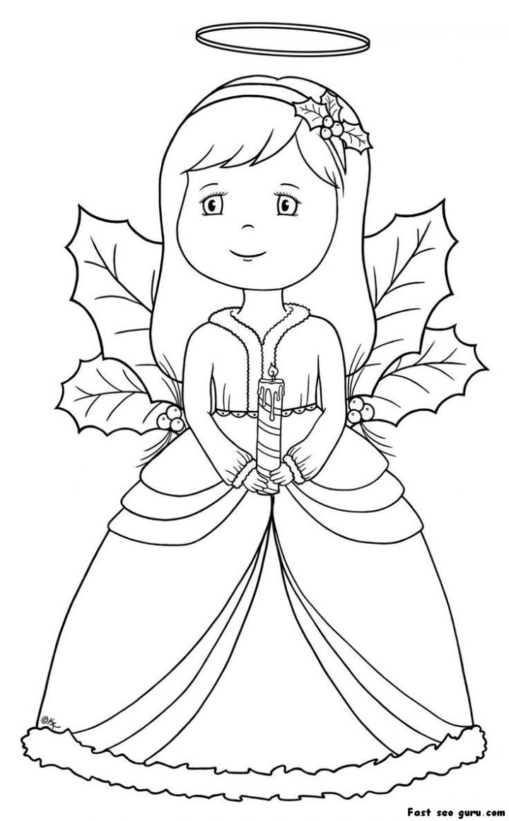 Ange #28 (Personnages) – Coloriages À Imprimer tout Ange A Colorier