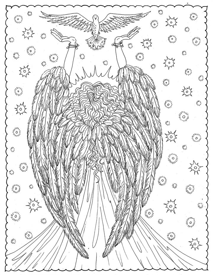 Ange De La Liberte – Anti-Stress & Art-Thérapie – Coloriages destiné Ange A Colorier