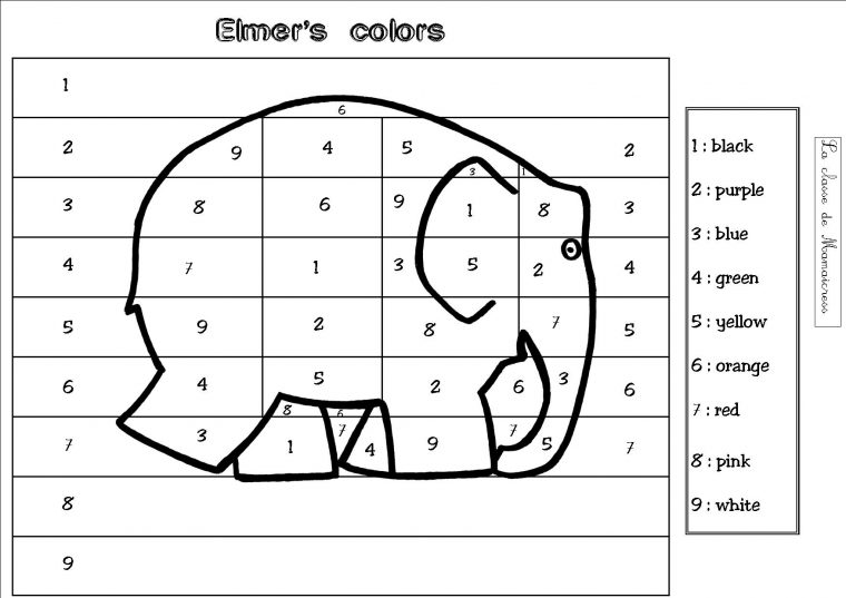 Anglais : Les Couleurs – La Classe De Mamaicress serapportantà Coloriage Magique Alphabet Cp