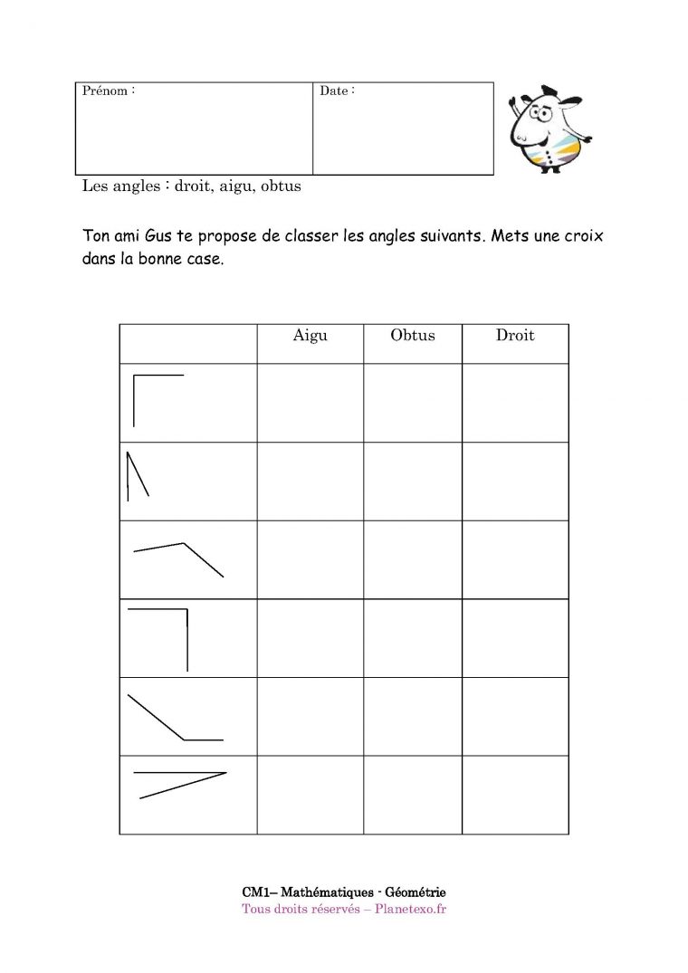 Angle Droit Aigu Obtu | Aigue, Exercice Cm1, Mathématiques destiné Exercice Cm1 Gratuit