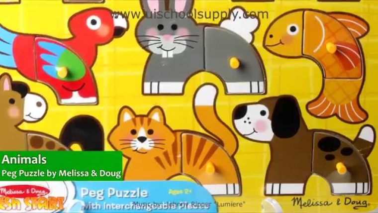 Animals Peg Puzzle By Melissa & Doug Lci-3265 concernant Puzzle Photo Gratuit