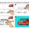 Apprendre À Dessiner Un Camion De Pompier En 3 Étapes avec Dessin D Un Camion