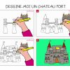 Apprendre À Dessiner Un Château Fort En 3 Étapes pour Image De Chateau Fort A Imprimer