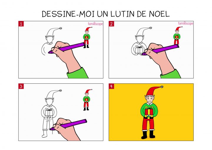 Apprendre À Dessiner Un Lutin De Noël En 3 Étapes dedans Dessiner Un Lutin