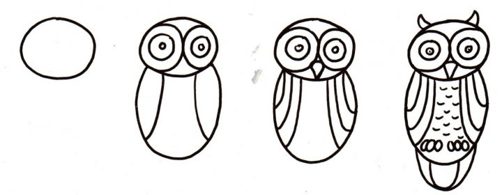 Apprendre À Dessiner Une Chouette / Un Hibou – Dans La Bulle concernant Dessiner Un Hibou