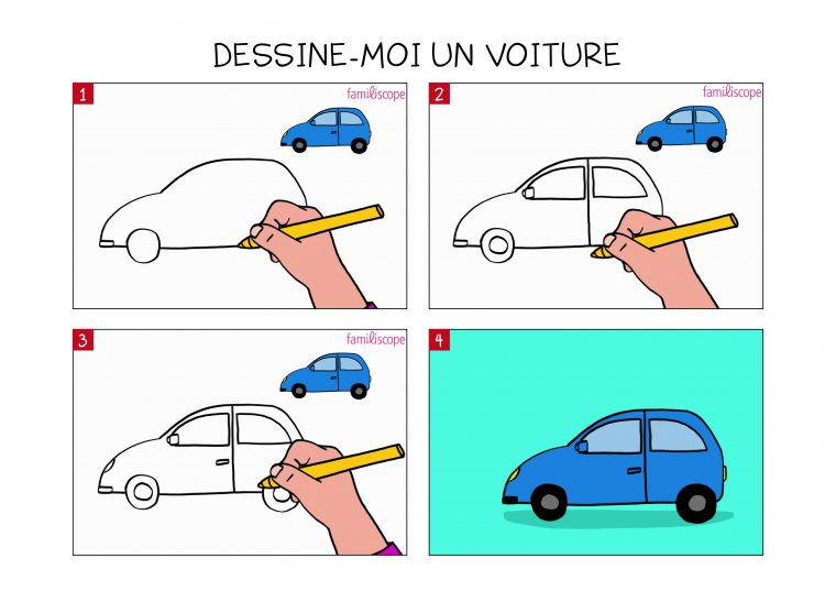 Apprendre À Dessiner Une Voiture En 3 Étapes dedans Apprendre A Dessiner Une Voiture