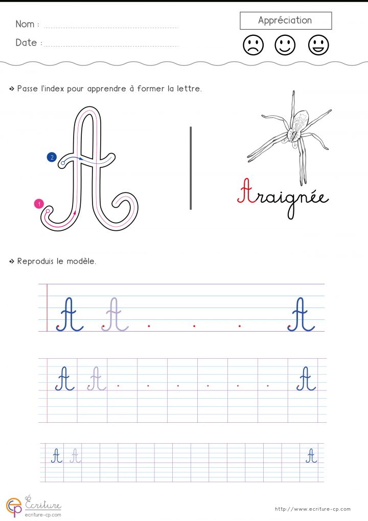 Apprendre À Écrire La Lettre A En Minuscule Et En Majuscule à Apprendre A Ecrire Les Lettres En Minuscule