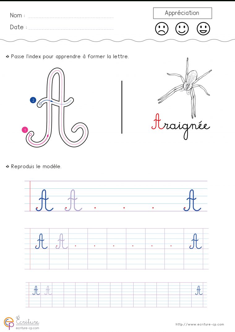 Apprendre À Écrire La Lettre A En Minuscule Et En Majuscule concernant Apprendre À Écrire Les Lettres En Maternelle