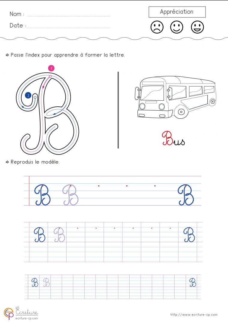 Apprendre À Écrire La Lettre B En Minuscule Et En Majuscule pour Apprendre À Écrire Les Lettres En Maternelle