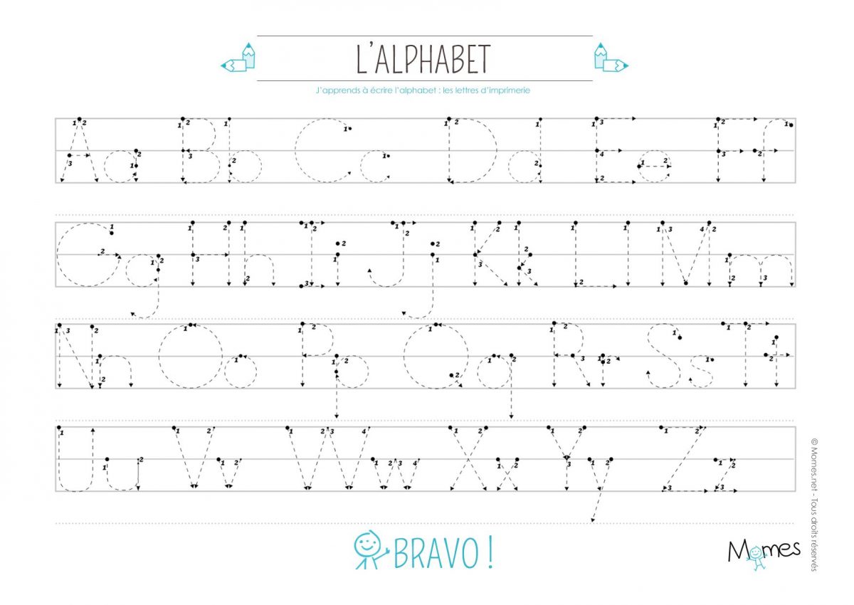 Apprendre À Écrire  Les Lettres En Pointillés  Apprendre destiné