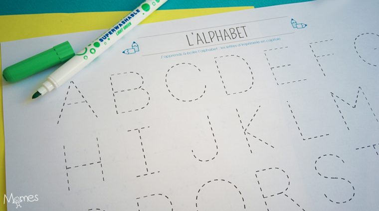 Apprendre À Tracer Les Lettres De L'alphabet En Majuscule pour Apprendre L Alphabet En Francais Maternelle