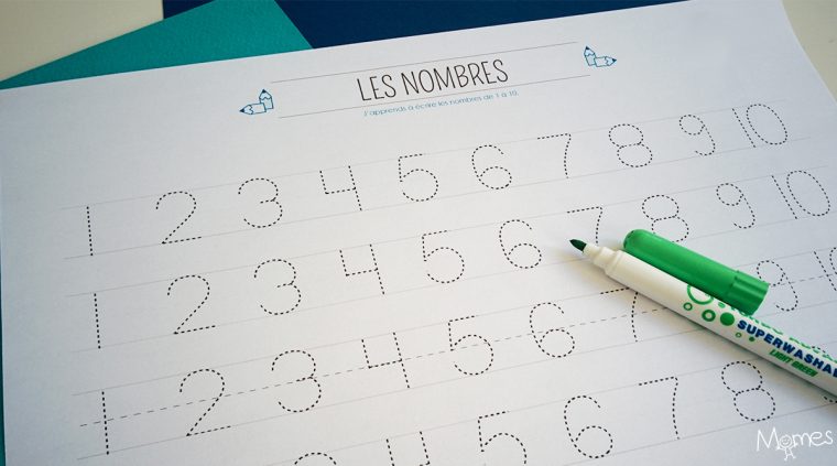 Apprendre À Tracer Les Nombres – Momes avec Apprendre À Écrire Les Chiffres En Maternelle