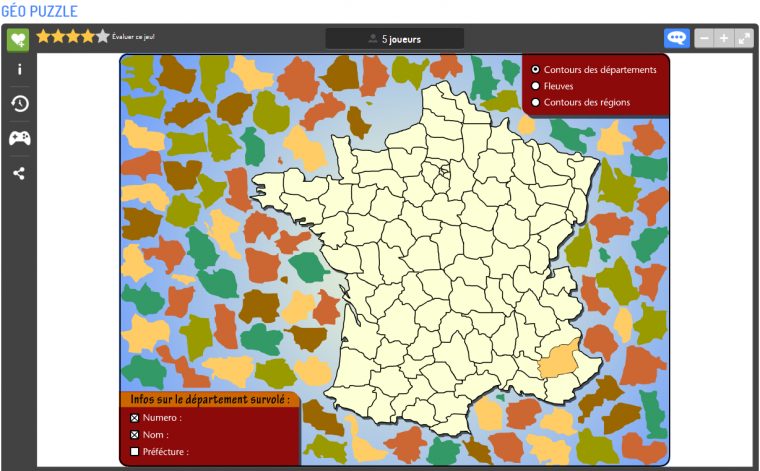 Apprendre La Géographie En S'amusant | Matelem intérieur Puzzle Des Départements Français