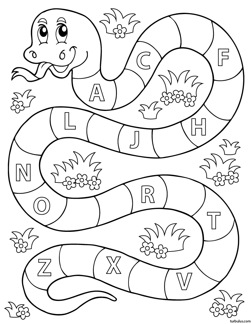 Apprendre L'alphabet ; Exercice Ludique (2) - Turbulus, Jeux destiné Découpage Collage Maternelle À Imprimer