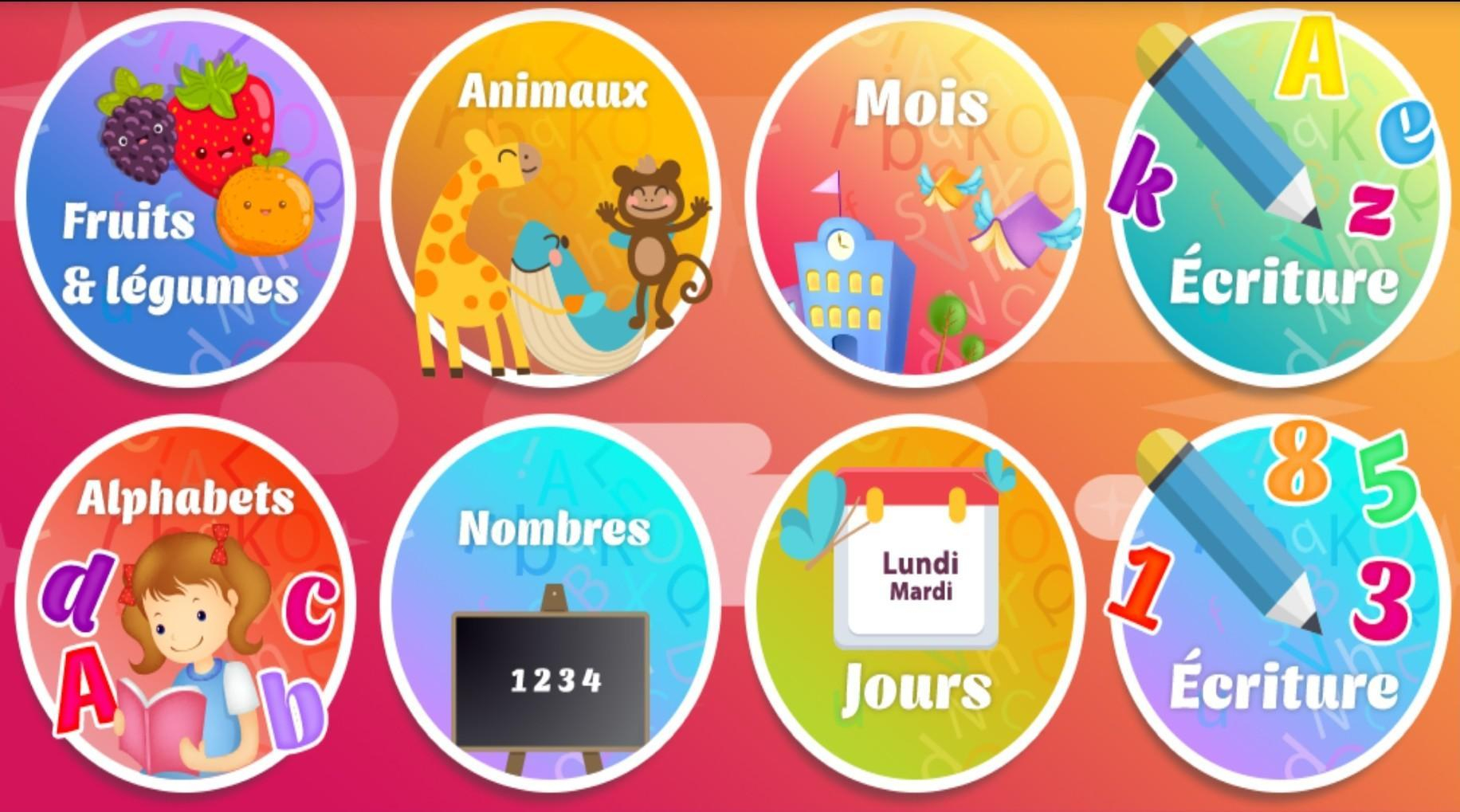 Apprendre Le Français Pour Les Enfants Niveau 1 For Android serapportantà Apprendre Alphabet Francais