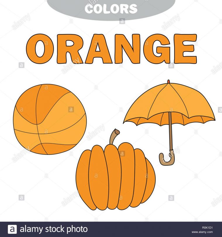 Apprendre Les Couleurs – Orange. Feuille De Travail. Jeux à Jeux Apprendre Les Couleurs