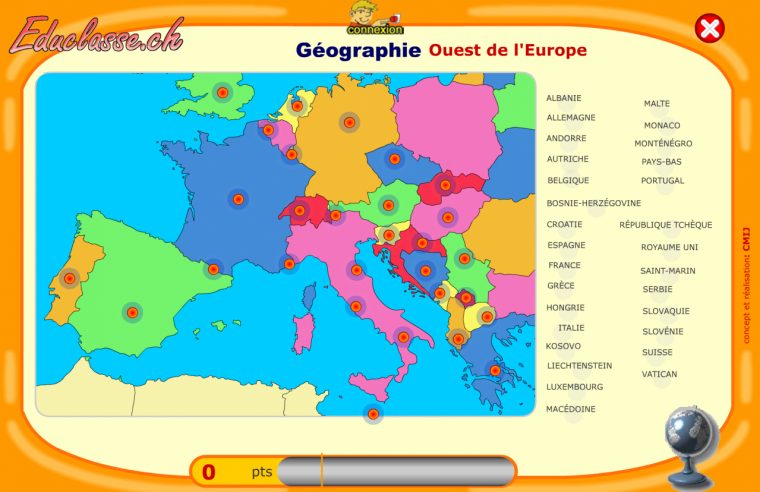 Apprendre Les Drapeaux Des Pays D'europe Par Le Jeu destiné Carte Europe Capitales Et Pays