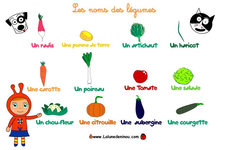 Apprendre Les Noms Des Légumes – Lalunedeninou à Jeux Educatif Ce1 A Imprimer