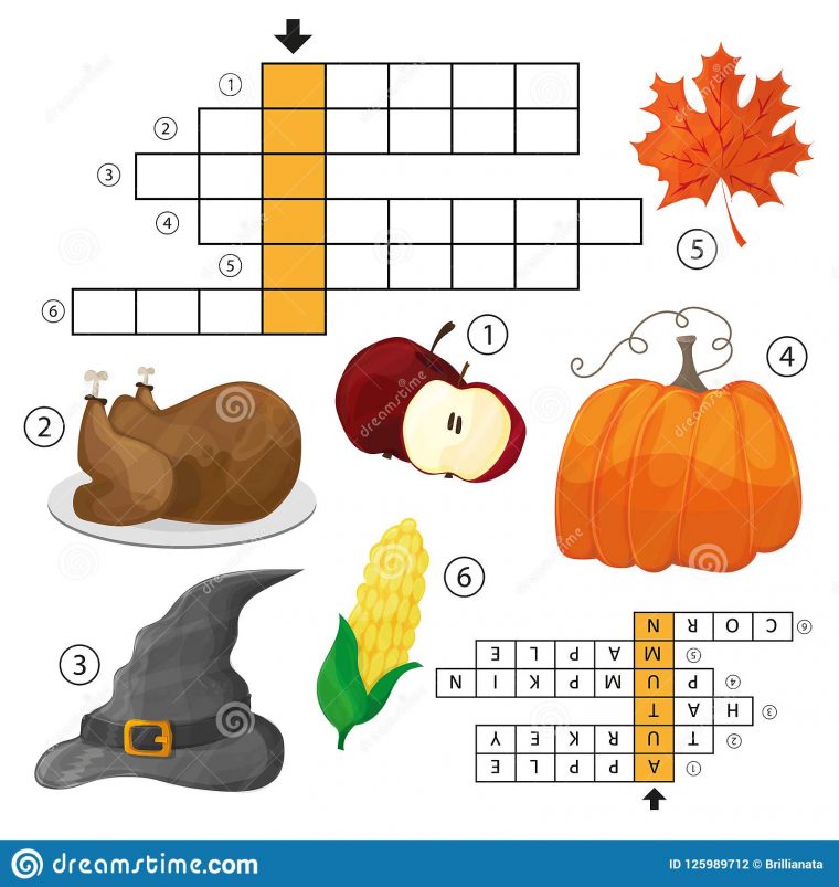 Apprenez L'anglais Avec Un Jeu De Mots Croisé D'automne Pour dedans Jeu De Mot En Anglais