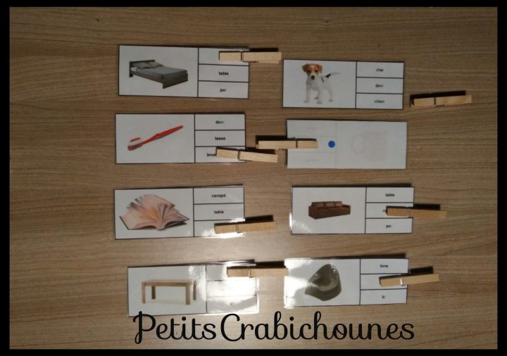 Apprentissage Lecture, Jeux Cartes À Pinces Images Et Mots encequiconcerne Jeux Gratuit De Mots