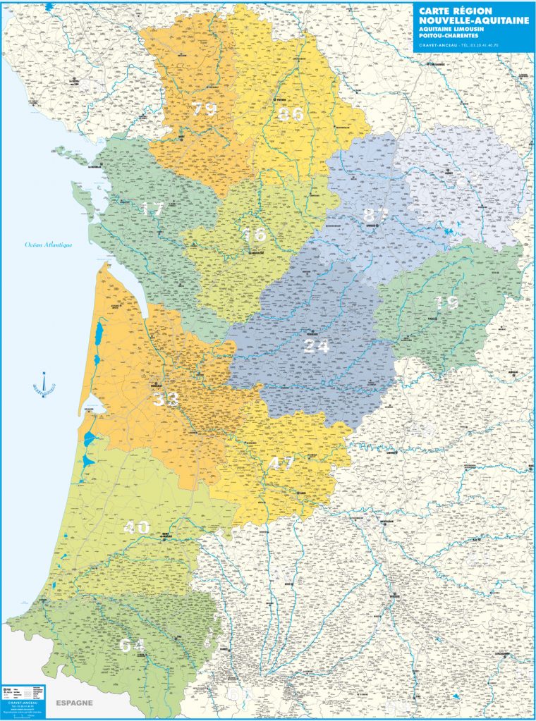 Aquitaine Carte pour Nouvelle Carte Region