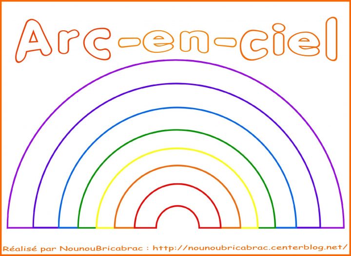 Arc-En-Ciel *1* À Colorier | Arc En Ciel Dessin tout Arc En Ciel A Colorier