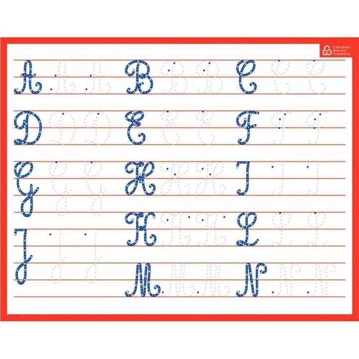 Ardoise Effaçable À Sec Majuscules/cursives serapportantà Alphabet En Pointillé A Imprimer