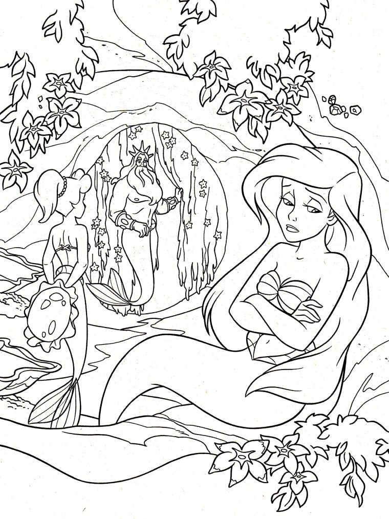 Ariel La Petite Sirene – Retour En Enfance – Coloriages concernant La Petite Sirène À Colorier