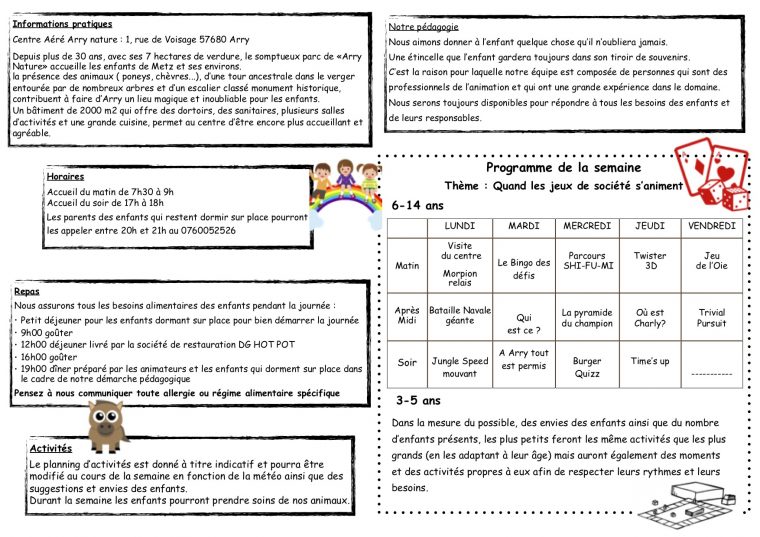 Arry Nature – Centre Aéré Vacances D'avril – Familles De dedans Jeux Pour 3 5 Ans