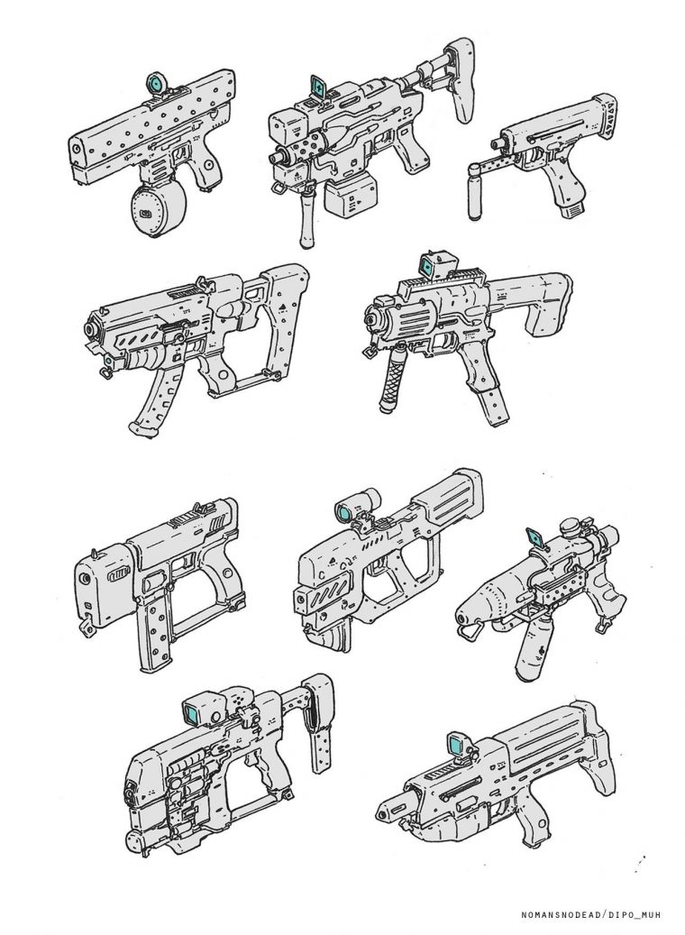 Artstation – Sketch For Fun, Dipo Muh. | Comment Dessiner Un tout Comment Dessiner Un Fusil