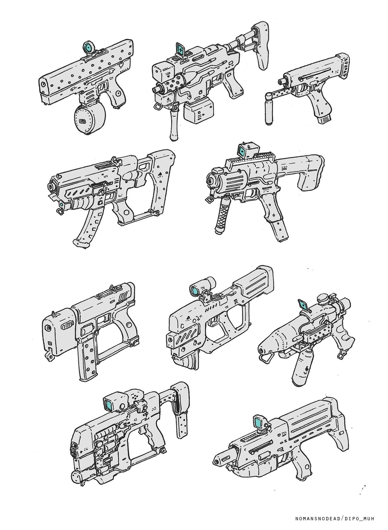 Artstation - Sketch For Fun, Dipo Muh. | Comment Dessiner Un tout Comment Dessiner Un Fusil 