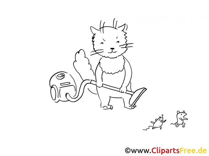 Aspirateur Clip Art Gratuit – Chats À Colorier – Chats concernant Coloriage Aspirateur