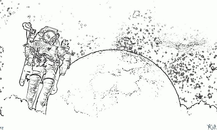 Astronaute Coloriage – Kid.re encequiconcerne Coloriage Astronaute