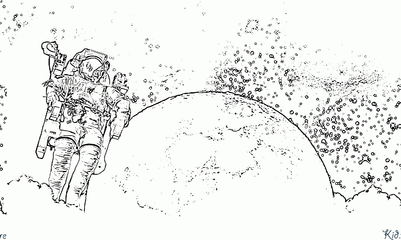 Astronaute Coloriage - Kid.re encequiconcerne Coloriage Astronaute 