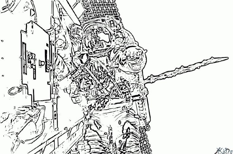 Astronaute Coloriage – Kid.re encequiconcerne Coloriage Astronaute