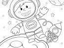 Astronaute Dans L'espace Illustration Noire Et Blanche De encequiconcerne Coloriage Astronaute