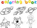 Astronaute, Fusées, Alien Et La Planète. Livre De Coloriage pour Coloriage Astronaute