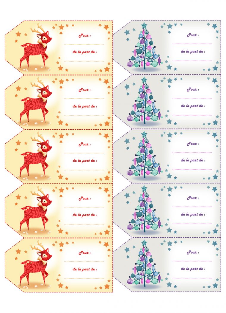 Astuce*° Des Étiquettes Pour Vos Cadeaux De Noël À Imprimer serapportantà Etiquette Noel À Imprimer