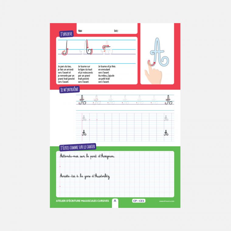 Atelier D'écriture Majuscule Cursive Cp-Ce1 pour Cahier D Écriture Cp À Imprimer