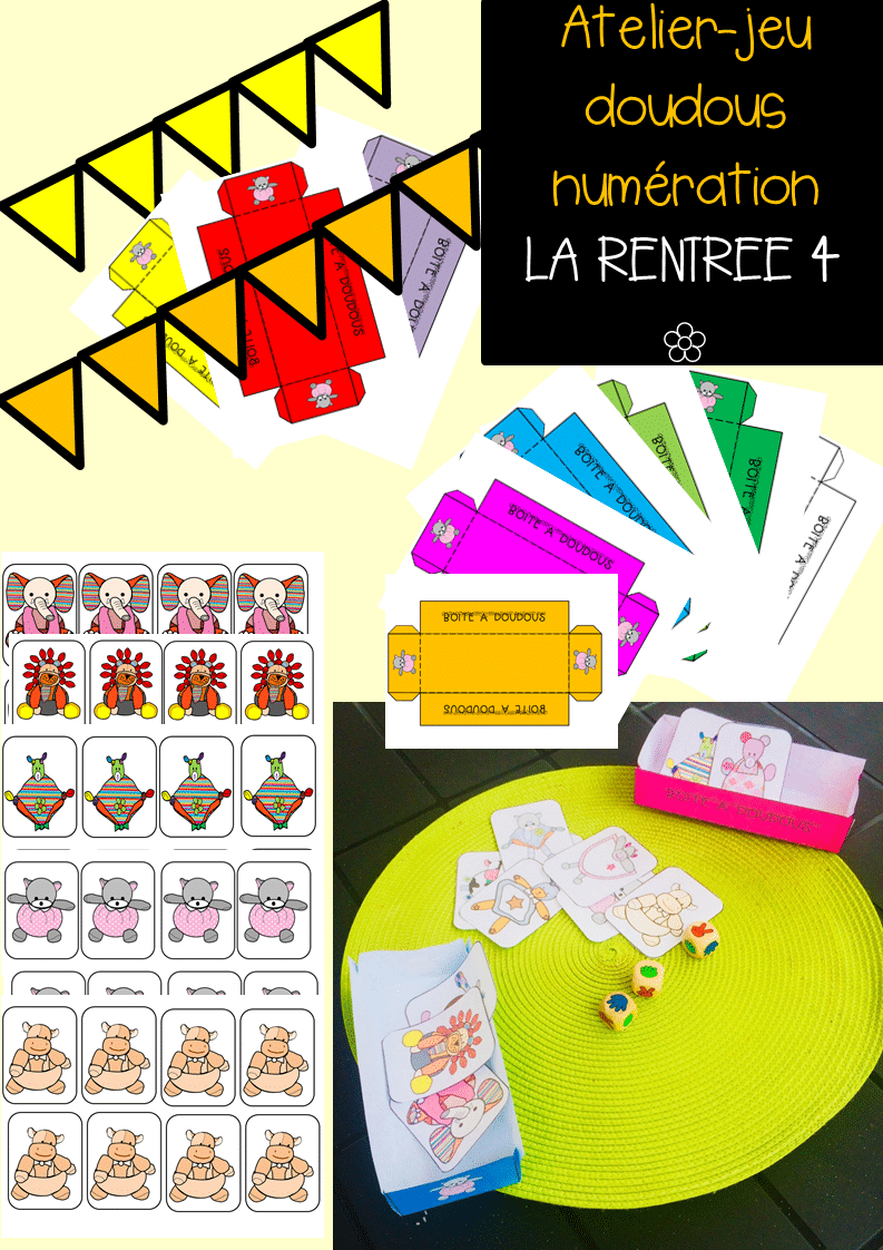 Atelier Jeu Doudous Numération La Rentree 4 dedans Jeux Maternelle Moyenne Section 