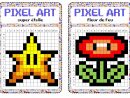 Atelier Libre : Pixel Art - Fiches De Préparations (Cycle1 encequiconcerne Modèles De Dessins À Reproduire