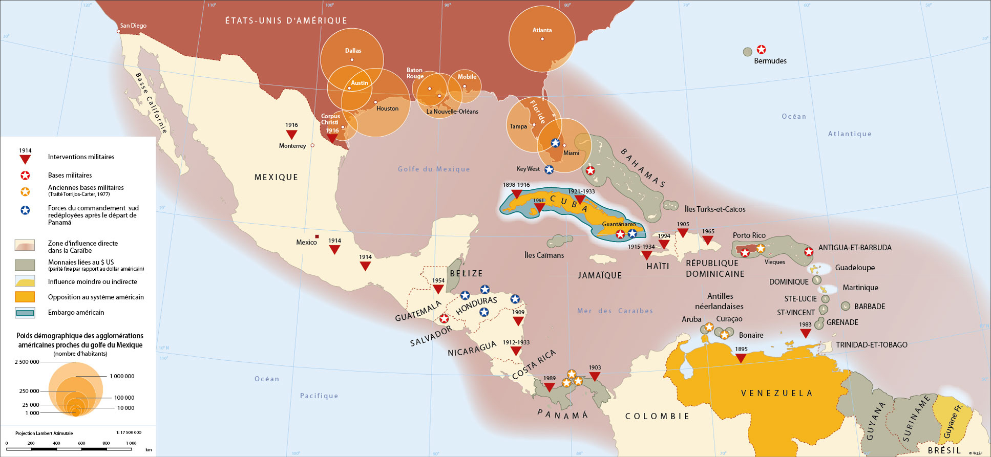 Atlas Caraïbe encequiconcerne Carte Etat Amerique