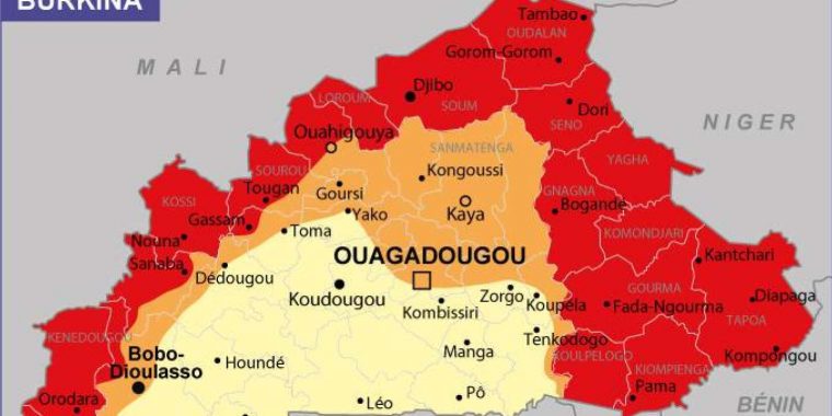 Au Burkina Faso, La Dégradation De La Situation Sécuritaire intérieur Carte Nouvelle Region