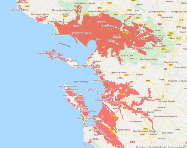 Augmentation Du Niveau De La Mer : Des Cnes De Millions tout Carte De France Pour Enfant