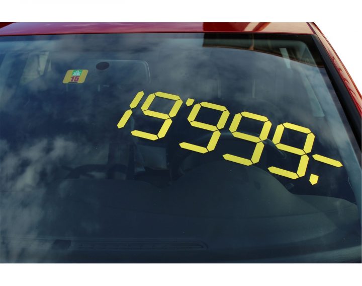 Autocollants De Prix Vente De Voitures, 60 X 17 Cm, Jaune serapportantà Jeux De Voiture Jaune