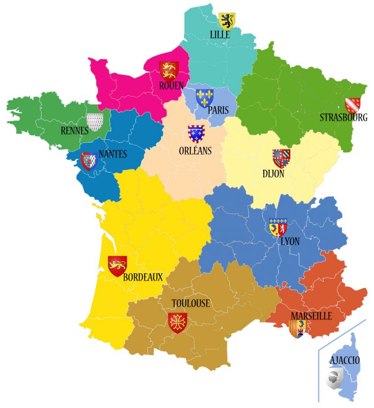 Avant/apres. Découvrez Les 13 Noms Des Nouvelles Régions De encequiconcerne Carte Des Départements De France 2017