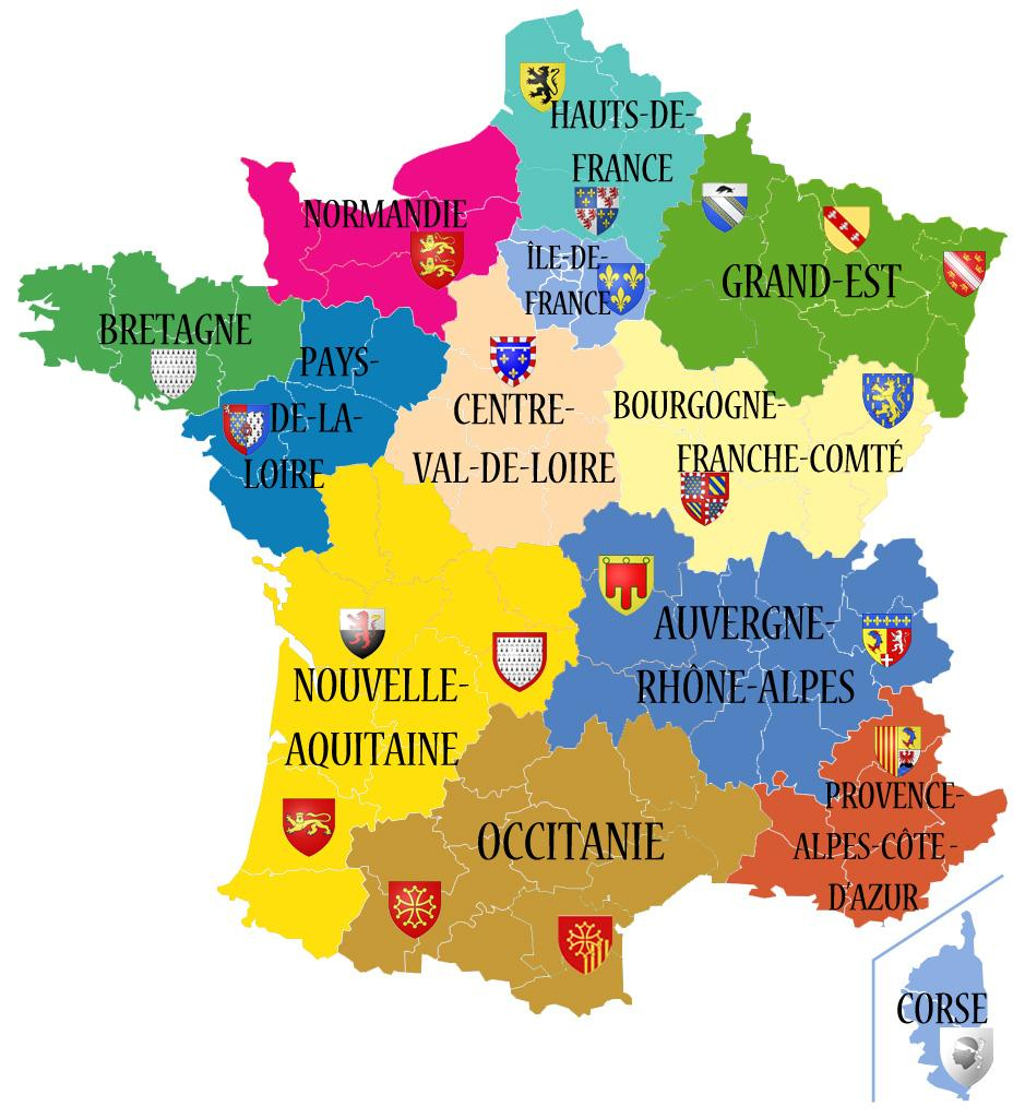 Avant/apres. Découvrez Les 13 Noms Des Nouvelles Régions De serapportantà Liste Des Régions De France