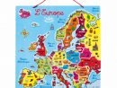 Avec Ce Beau Puzzle En Bois Double-Face, L'enfant Va Pouvoir concernant Carte Europe Enfant