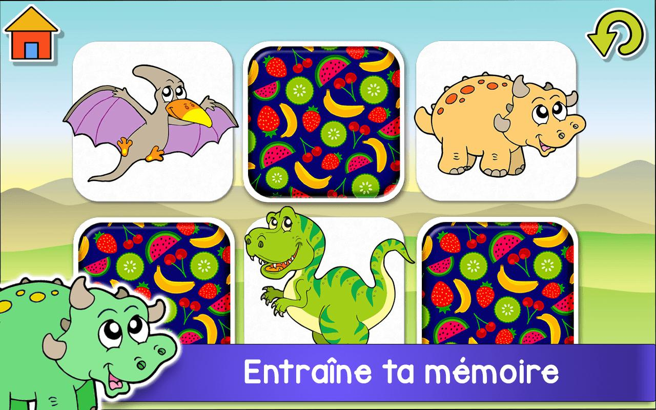 Aventure Dinosaures - Jeux Gratuit Pour Enfants Pour Android à Jeux De Memoire Gratuit Pour Enfant 